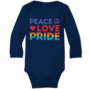 Peace Love Pride Baby Long Sleeve Bodysuit