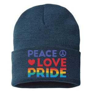 Peace Love Pride Sustainable Knit Beanie