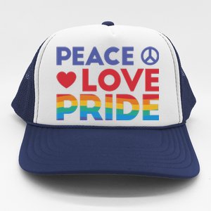 Peace Love Pride Trucker Hat