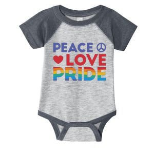 Peace Love Pride Infant Baby Jersey Bodysuit