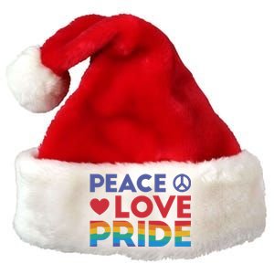 Peace Love Pride Premium Christmas Santa Hat