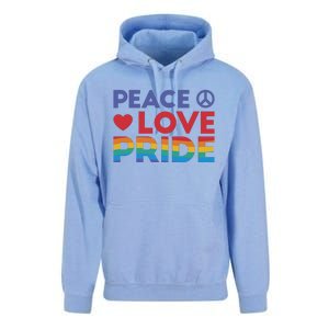 Peace Love Pride Unisex Surf Hoodie