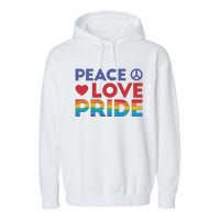 Peace Love Pride Garment-Dyed Fleece Hoodie