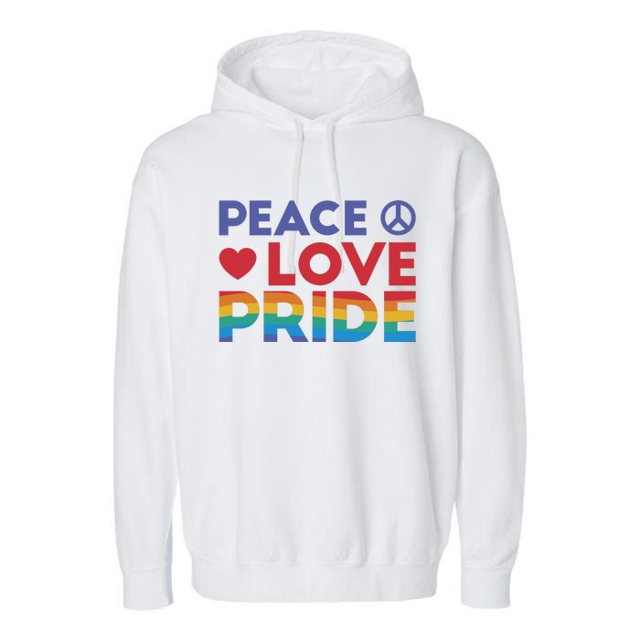 Peace Love Pride Garment-Dyed Fleece Hoodie