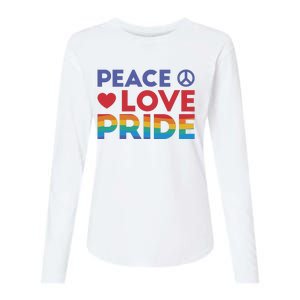 Peace Love Pride Womens Cotton Relaxed Long Sleeve T-Shirt