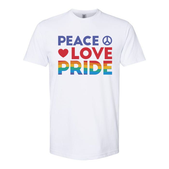 Peace Love Pride Softstyle CVC T-Shirt