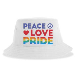 Peace Love Pride Sustainable Bucket Hat