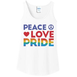 Peace Love Pride Ladies Essential Tank