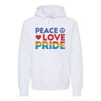 Peace Love Pride Premium Hoodie