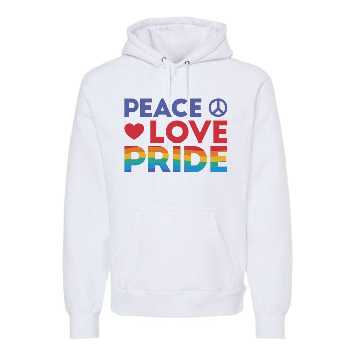 Peace Love Pride Premium Hoodie