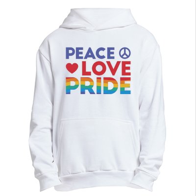 Peace Love Pride Urban Pullover Hoodie