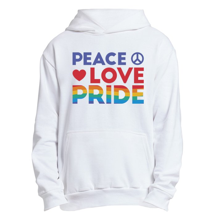 Peace Love Pride Urban Pullover Hoodie