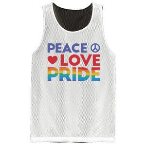 Peace Love Pride Mesh Reversible Basketball Jersey Tank