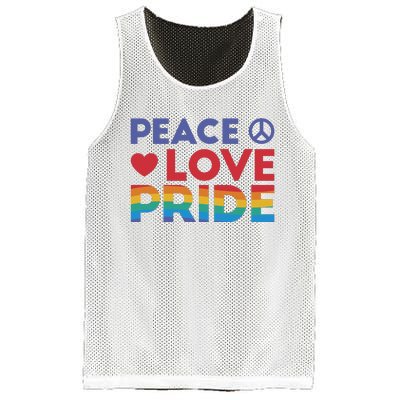 Peace Love Pride Mesh Reversible Basketball Jersey Tank