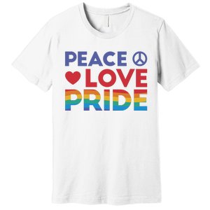 Peace Love Pride Premium T-Shirt