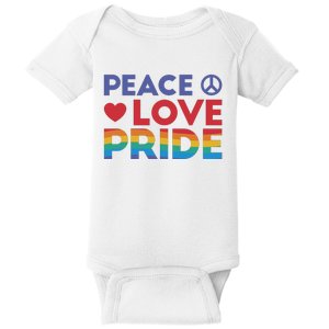 Peace Love Pride Baby Bodysuit