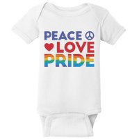 Peace Love Pride Baby Bodysuit