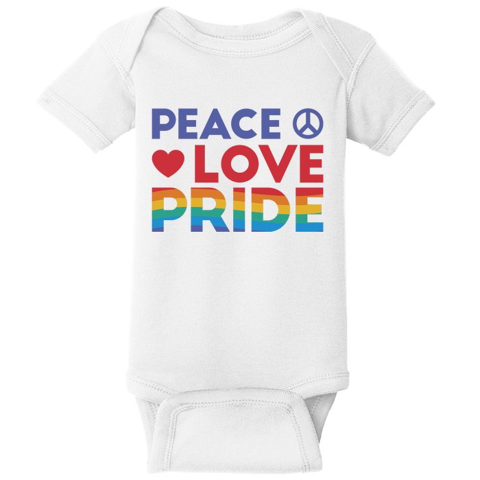 Peace Love Pride Baby Bodysuit