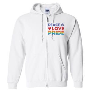 Peace Love Pride Full Zip Hoodie