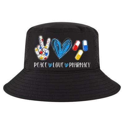 Peace Love Pharmacy Funny Pharmacy Tech Pharmacist Cool Comfort Performance Bucket Hat