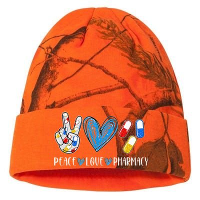 Peace Love Pharmacy Funny Pharmacy Tech Pharmacist Kati Licensed 12" Camo Beanie