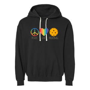 Peace Love Pickleball Garment-Dyed Fleece Hoodie