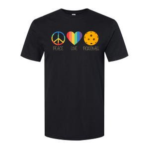 Peace Love Pickleball Softstyle CVC T-Shirt