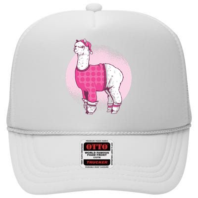 Pajama Llama High Crown Mesh Back Trucker Hat