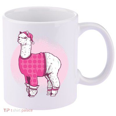 Pajama Llama 11oz C Handle Ceramic Mug