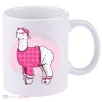 Pajama Llama 11oz C Handle Ceramic Mug