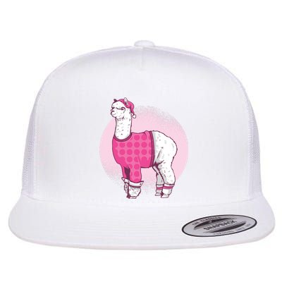 Pajama Llama Flat Bill Trucker Hat