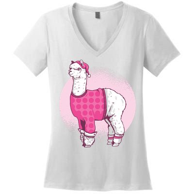 Pajama Llama Women's V-Neck T-Shirt