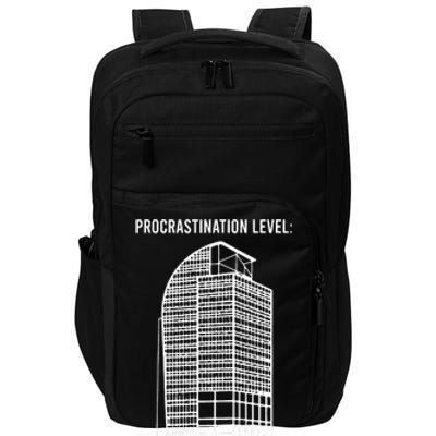 Procrastination Level Impact Tech Backpack