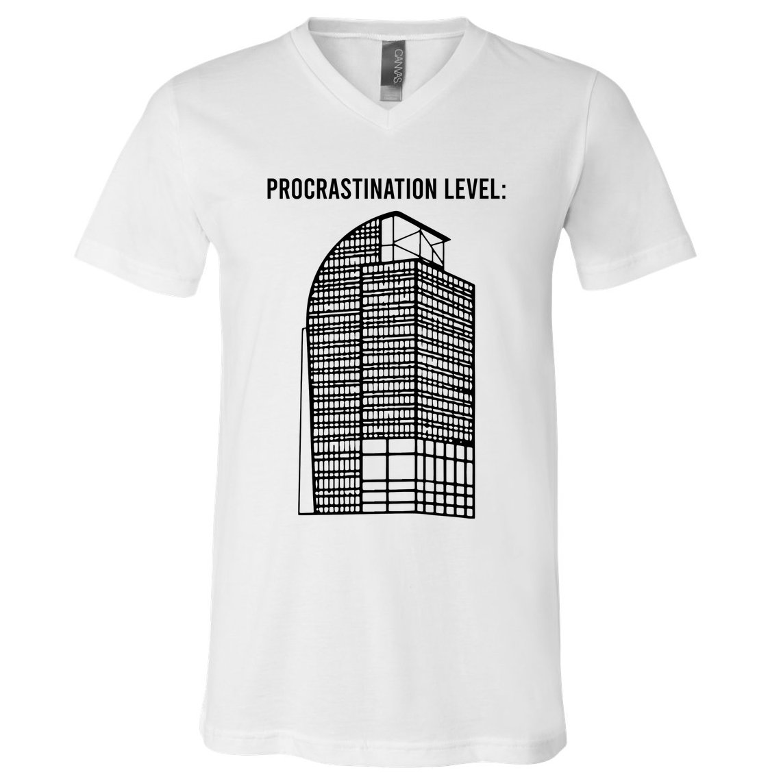 Procrastination Level V-Neck T-Shirt