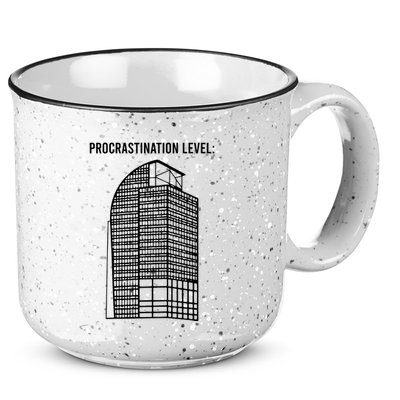 Procrastination Level 15oz Campfire Ceramic Mug