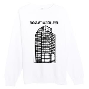 Procrastination Level Premium Crewneck Sweatshirt