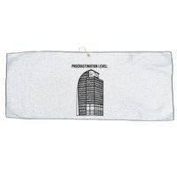 Procrastination Level Large Microfiber Waffle Golf Towel