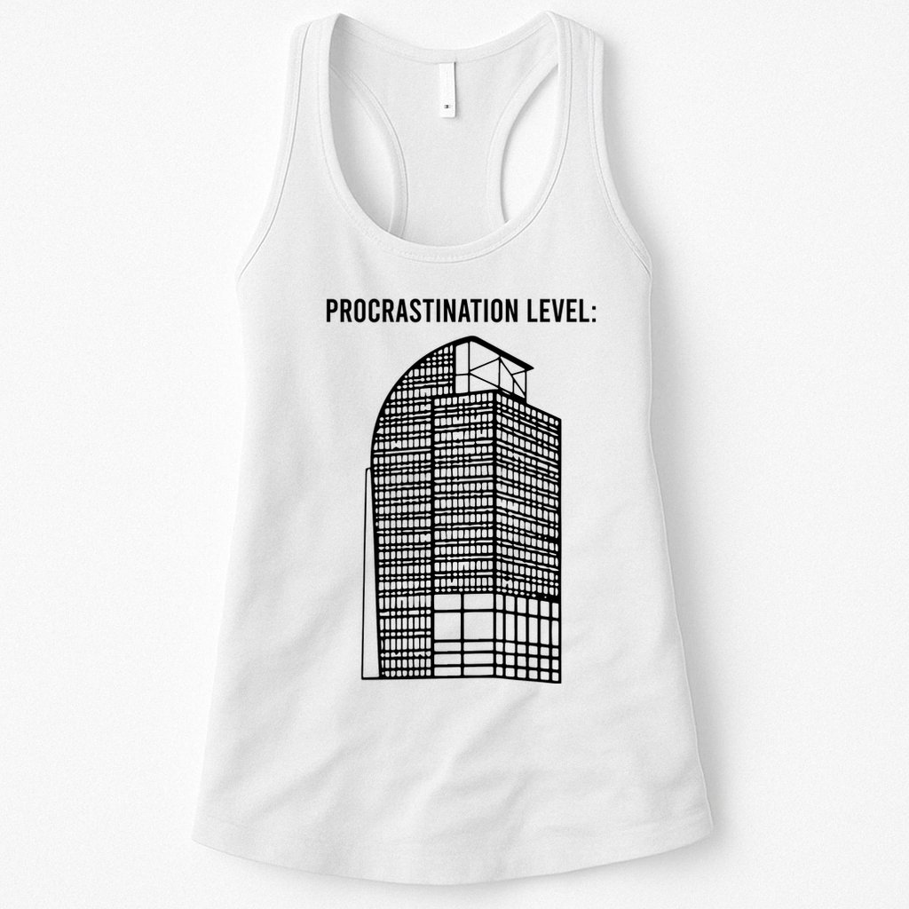 Procrastination Level Womens Tank Top