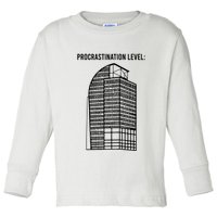 Procrastination Level Toddler Long Sleeve Shirt