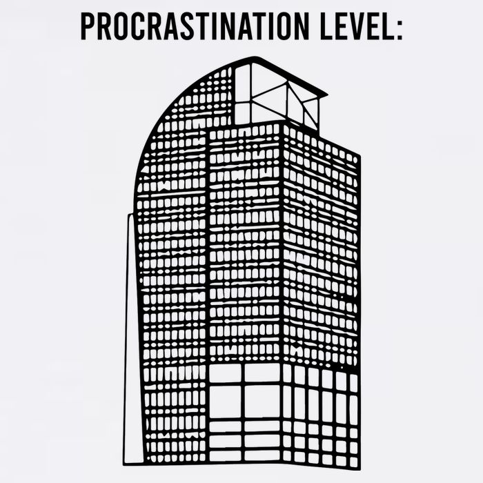 Procrastination Level Crop Top