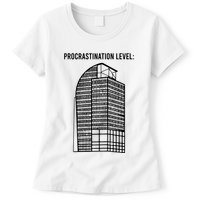 Procrastination Level Womens T-Shirt