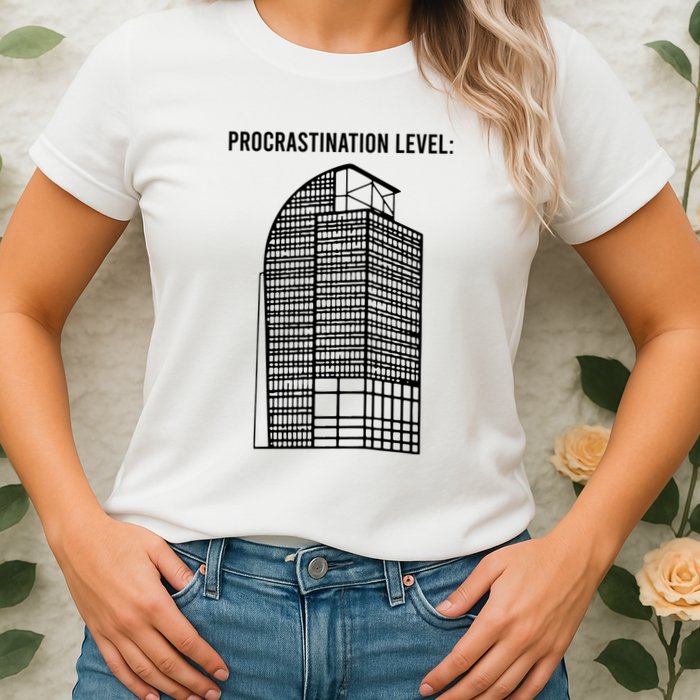 Procrastination Level Womens T-Shirt