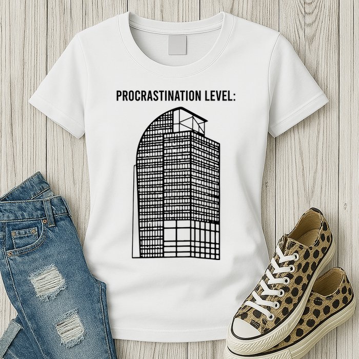 Procrastination Level Womens T-Shirt
