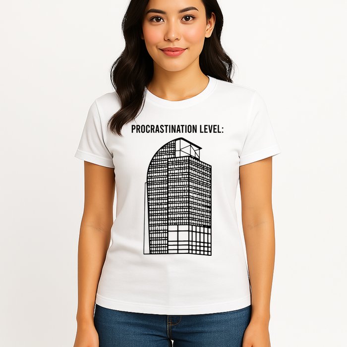 Procrastination Level Womens T-Shirt