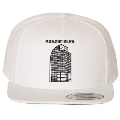Procrastination Level Wool Snapback Cap
