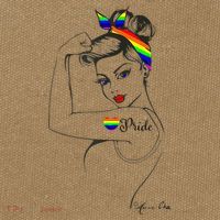 Pride LGBT Power Pin Up Art Modern Rosie The Riveter Cotton Canvas Backpack