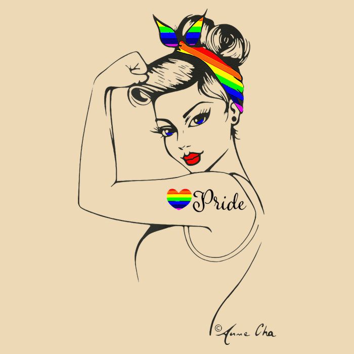 Pride LGBT Power Pin Up Art Modern Rosie The Riveter Bag
