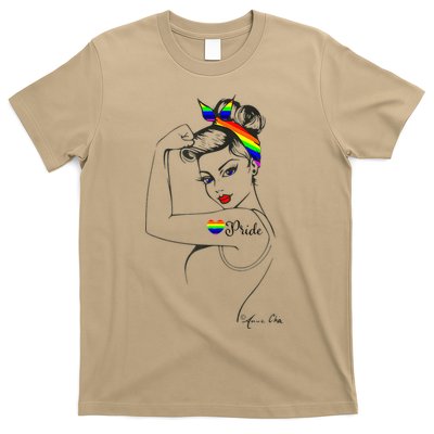Pride LGBT Power Pin Up Art Modern Rosie The Riveter T-Shirt