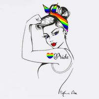 Pride LGBT Power Pin Up Art Modern Rosie The Riveter Cool Comfort Performance Bucket Hat