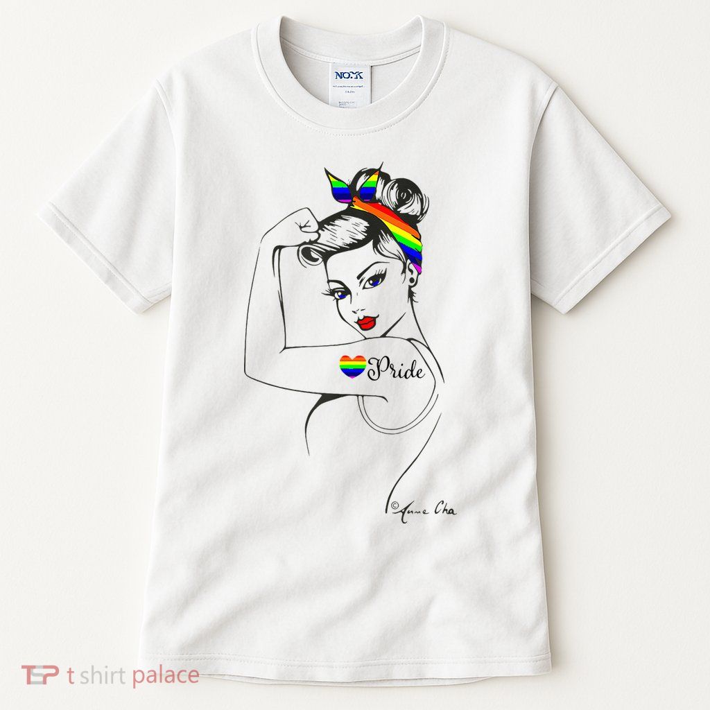 Pride LGBT Power Pin Up Art Modern Rosie The Riveter Tall T-Shirt